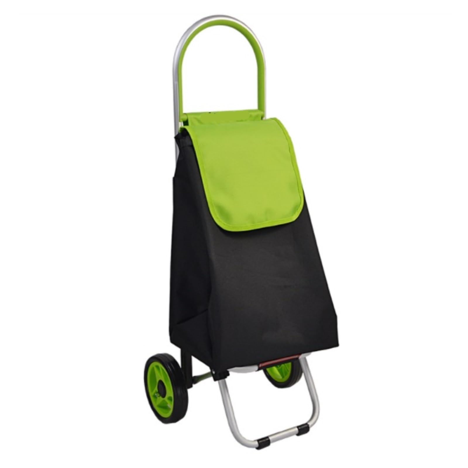 shopping trolley on wheels, Trolley Aluminum Alloy Shopping Foldable 2 Wheel Silent Carts(Grün)