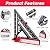 6-in-1 Carpenter Square 7 inch (1/8" Precision) Rafter Square Multi-Purpose Carpenter Tools:Square,Protractor, 1/16" Precision Steel Ruler,Marking Gauge,T-Bevel Gauge,Bubble Level