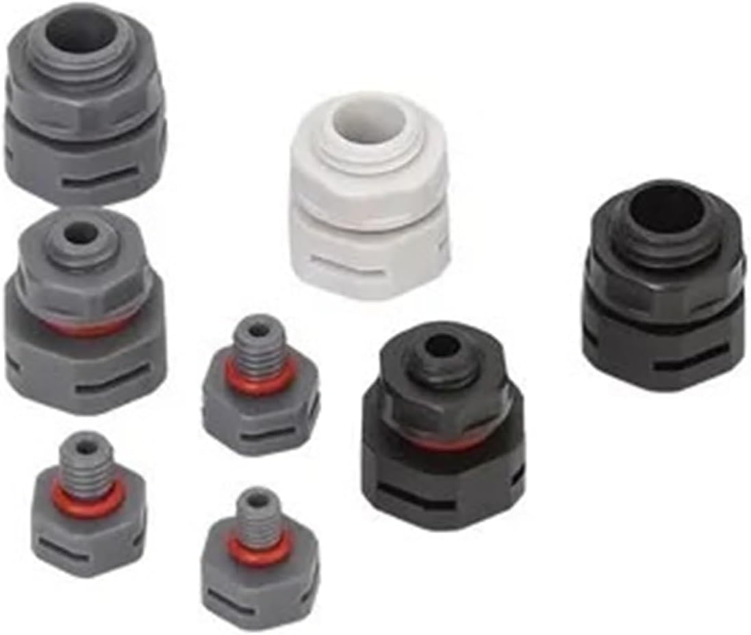 Waterproof Air Vent Valves 10pcs Waterproof Vent Plug Screw Automatic Exhaust Breather Valve M5-M20 IP68 Nylon Breathable Pressure Balance(Gray,M24x1.5-15)