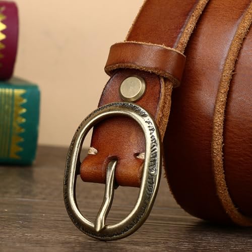Ceinture décontractée en cuir véritable 5,5 mm faite main