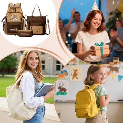 Sac à dos capybara mignon avec trousse le cadeau idéal pour étudiants
