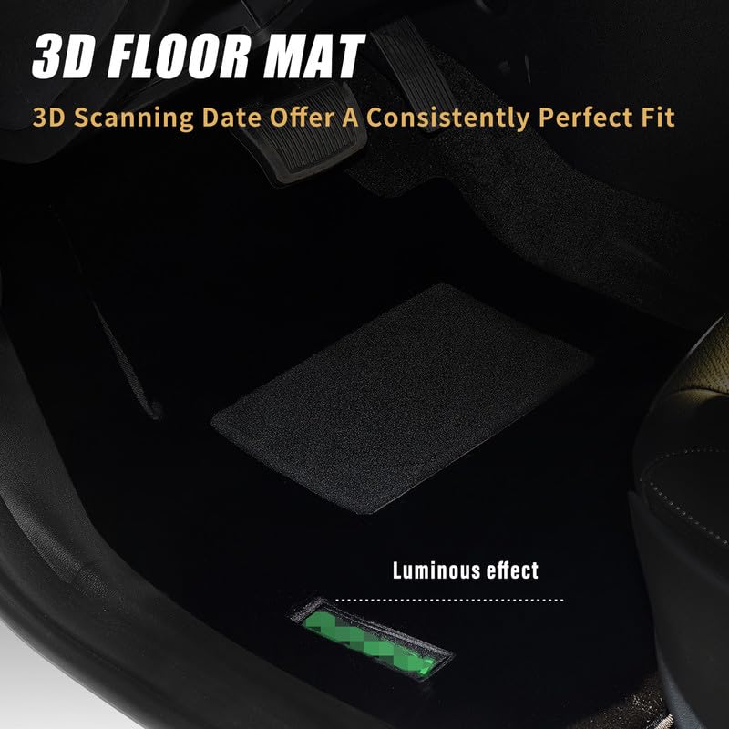 Carpet Floor Mats for Hyundai Elantra 2016-2020 - Custom OEM Wool Glowing Logo Anti-Slip All-Weather Custom Fit Full — view 3