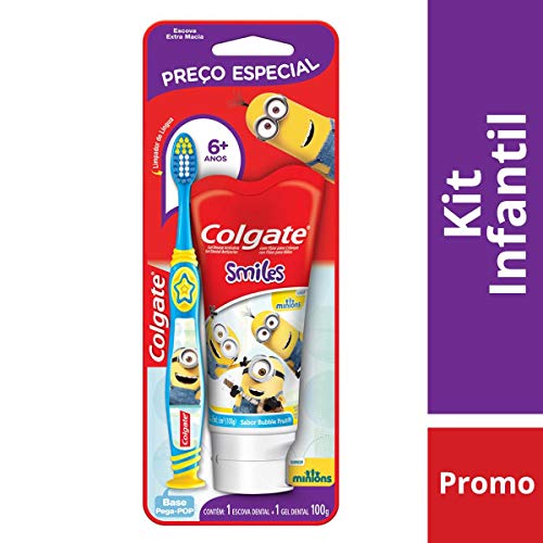 Colgate Escova De Dente + Creme Dental Infantil Smiles 2 Unid Escova De Dente + Creme Dental Minions