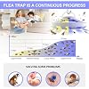 Lickoon 2-Pack Flea Trap with 6 Sticky Pads, Hanging Light Trap for Home | Plug-in USB-C powered​ + Heat & UV dual light modes + Pet-safe design + Includes wall chargers + 17.5" sticky pads - 3