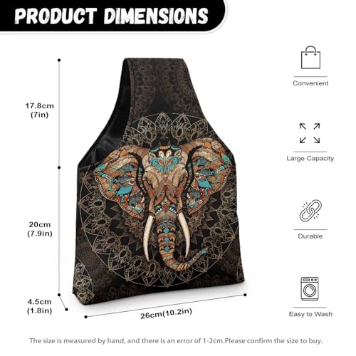Image of Aztec Yarn Bags for Crocheting Small Elephant Crochet Organizers and Storage for Women Knitting Yarn Storage Bag Organizer Portable Holding Knitting Needles