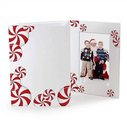 Collectors Gallery Peppermint Candy Holiday Photo Folder for 5x7 (Portrait) Prints Our Price is for 50 Units - 5x7
