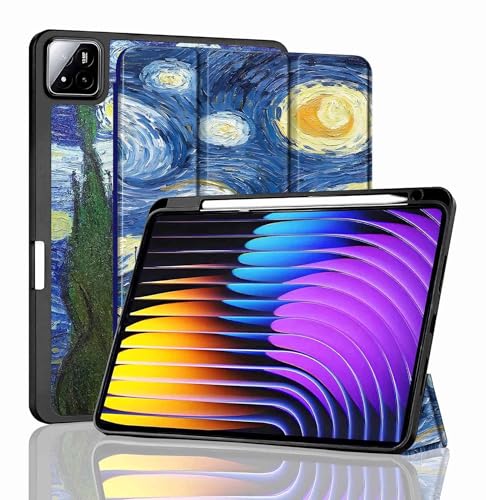 Image of ProElite Cover for Xiaomi Mi Pad 7 /7 Pro 11.2 inch Cover, Soft Flexible Flip Case Cover with Pen Holder for Xiaomi Pad 7 /7 Pro 11.2 inch, Support Auto Sleep Wake, [Recoil Series] - Starry Night