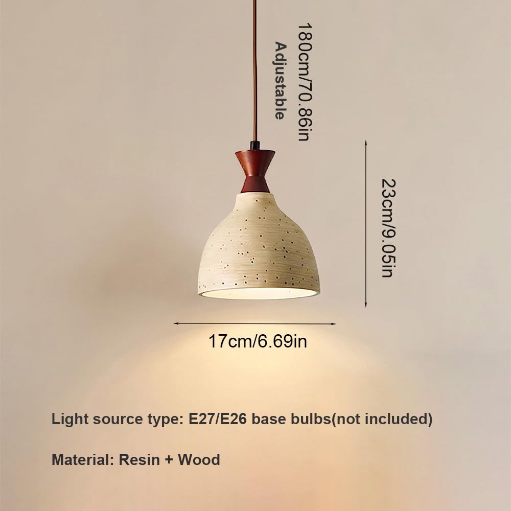 Retro Kopuła Lampy Wisząca, Zwis Kremowa Żywica Bar