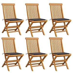 Generisch Generisch Gartenstühle mit Anthrazit Kissen 6 STK. Massivholz Teak,Möbel,Gartenmöbel,Gartensitzmöbel,Gartenstühle,38.69KG,3065590 Generisch Generisch Gartenstühle mit Anthrazit Kissen 6 STK. Massivholz Teak,Möbel,Gartenmöbel,Gartensitzmöbel,Gartenstühle,38.69KG,3065590