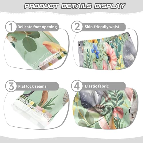 Toddler Girls Leggings Printed Yoga Pants Leggings Animal Floral Wonderland for Kids3