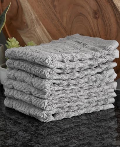 Paño de cocina All-Clad de algodón gris, pack de 6 para evitar manchas y humedad 6