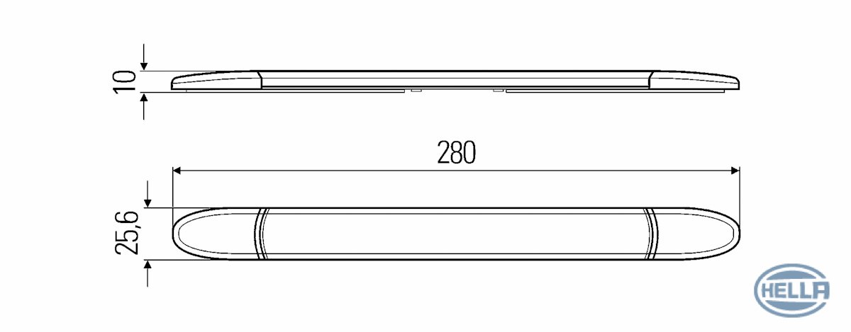 Feu D'Habitacle LED HELLA 2Ja 012 557-011 - 12/24V, Éclairage Puissant Pour Camion, Ambulance