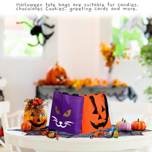 6PCS Halloween Trick or Treat Tote Bags For Candies,Biscuits,Party Favors - image 4