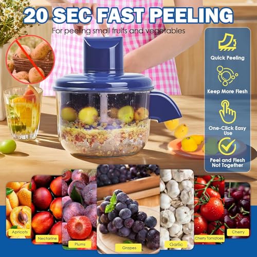Image of Multipurpose Automatic Fruit & Vegetable Peeler Machine | Rechargeable Electric Potato Peeler | Smart Kitchen Tool for Home, Shop & Restaurant