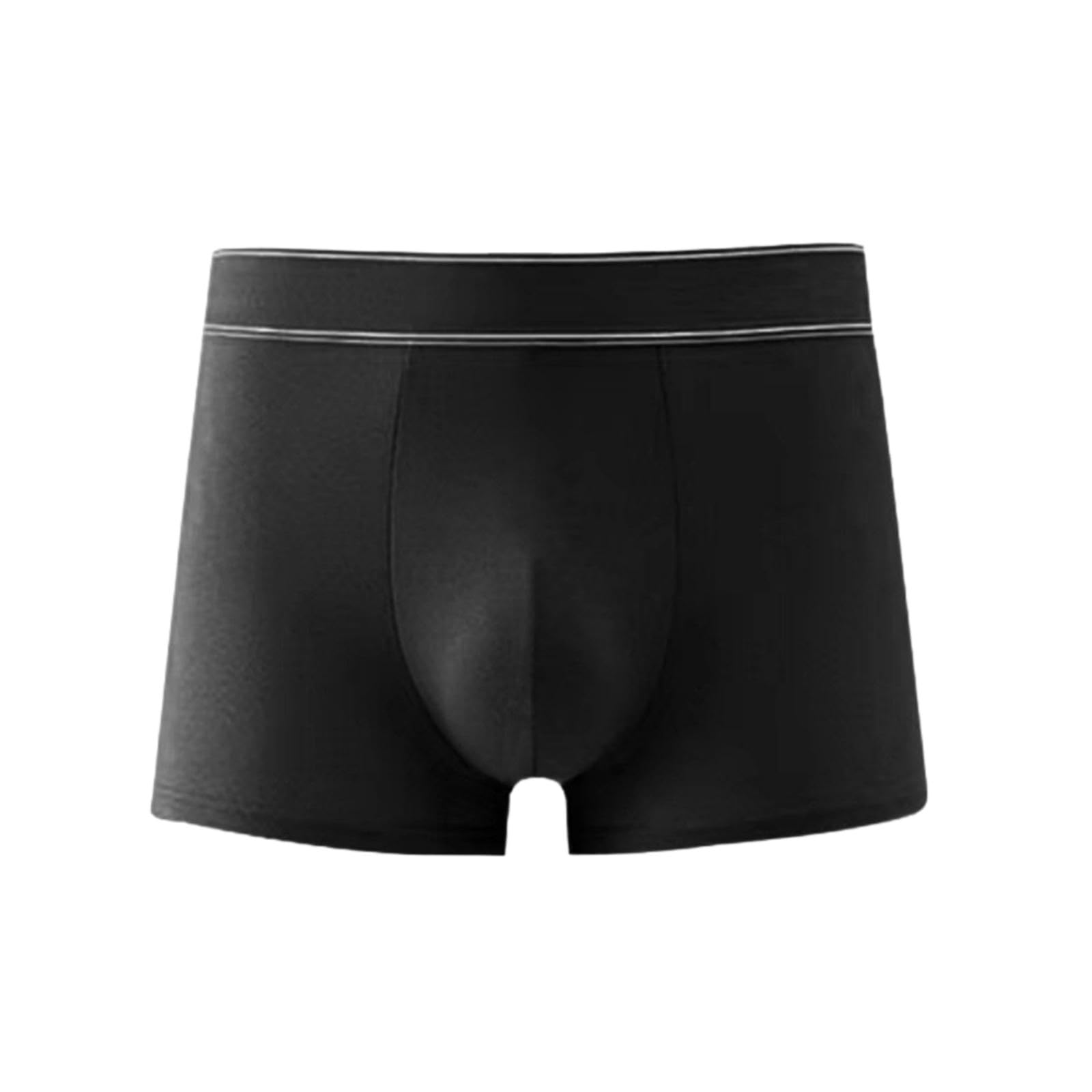 Boxer Uomo Short per Studenti di Cotone in Maschile A metà Crisi-nero-2xl (120-140 Catties)-6pcs