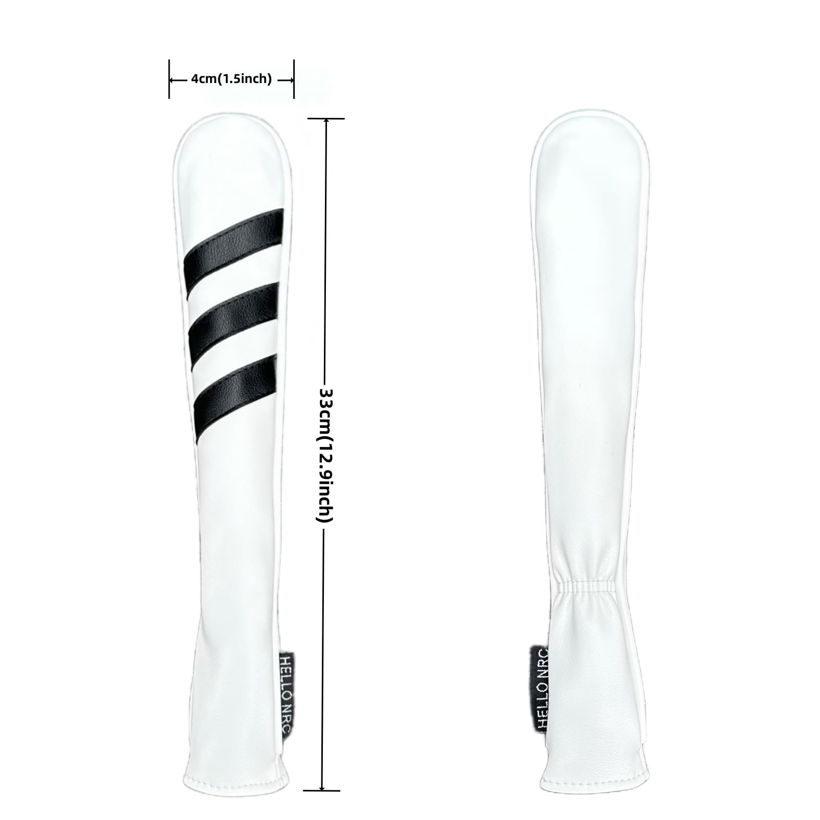 Golf Alignment Stick Cover - Chilxe Alighment Stick Headcover Head Cover - Synhtetic Leather Alignment Stick Holder - Basic Golf Accessories (White)