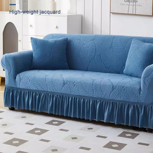 Housse de canapé extensible bleu idéale pour rénover le salon familial - 8