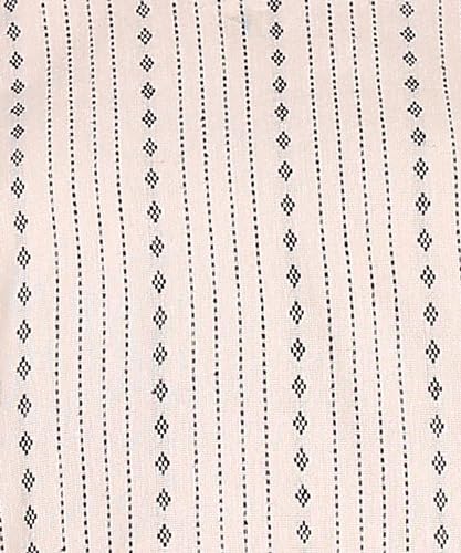 Image of DSK Studio Women's Cotton Short Kurti with Notch Neck Line 3 /4th Sleeves Abstract Pattern Short Length and Regular Fit