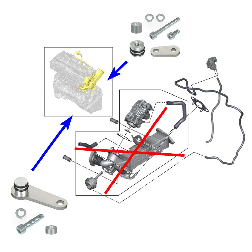 Valvola EGR + Kit Eliminazione Radiatore EGR per motori Diesel BMW 2.0 B47