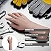 Realistic Black Vinyl Male Hand Model for Watch & Ring Display, Photography Prop, and Industrial Glove Testing - 30 x 12 x 6 cm