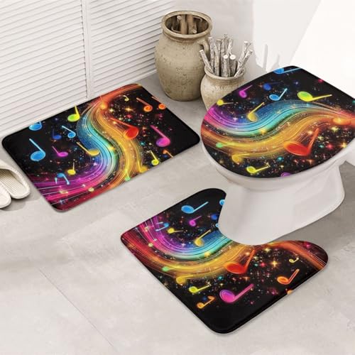 Alfombras de baño antideslizantes de microfibra超吸水 juego de 3 piezas lavable a máquina 2