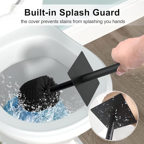Image of Toilet Brush and Holder Set for Bathroom, Stylish and Durable Cleaning Tool with Modern Design, Compact for Efficient Cleaning