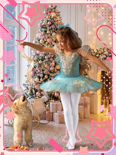 Image of Fourluoo 3 Pairs Girls Tights Colorful Pantyhose Soft Thigh High Sock Seamless Dance Leggings Wedding Tights for Girl
