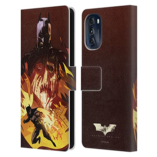 Head Case Designs sous Licence Officielle Batman Begins Scarecrow Graphiques Coque en Cuir à Portefeuille Compatible avec Motorola Moto G (2022)