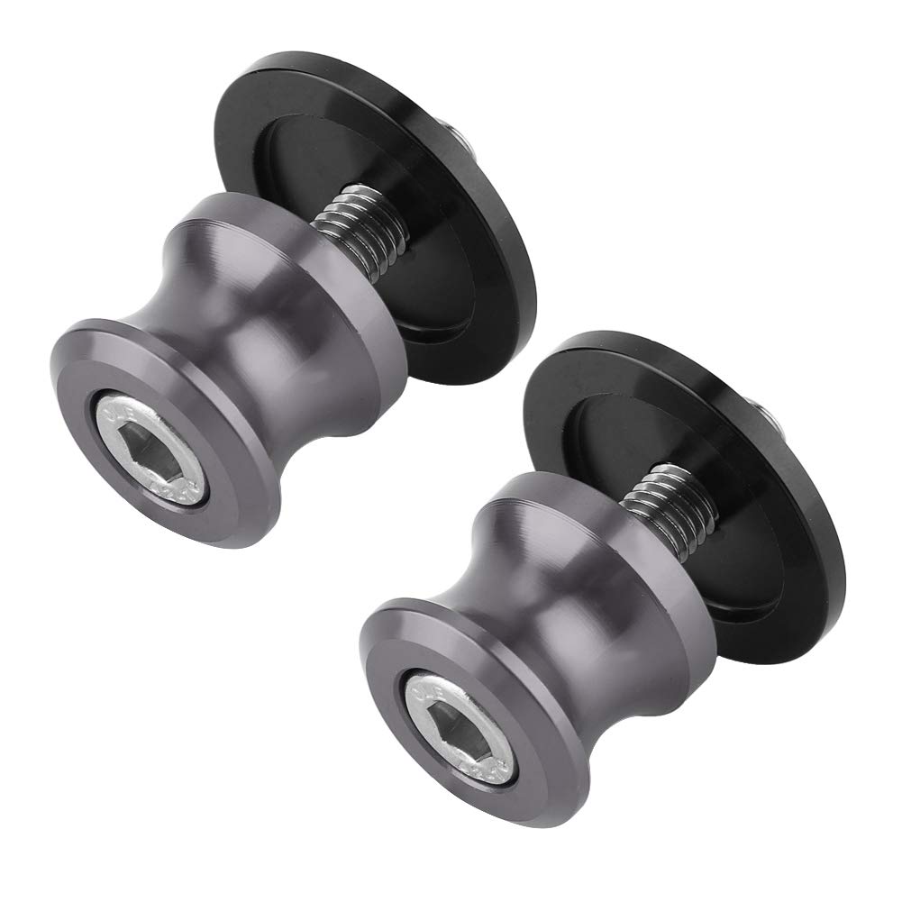 2 Pezzi Nottolini Cavalletto Moto 6mm In Alluminio CNC - Universali Per Forcellone Posteriore (Rosso) - Foto 2