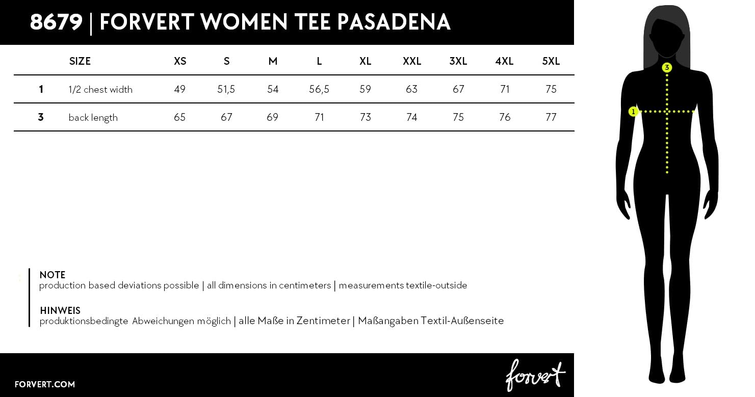 Forvert Damska herbata Pasadena, wiele kolorów, rozmiary XS do 3XL, biały, XXL