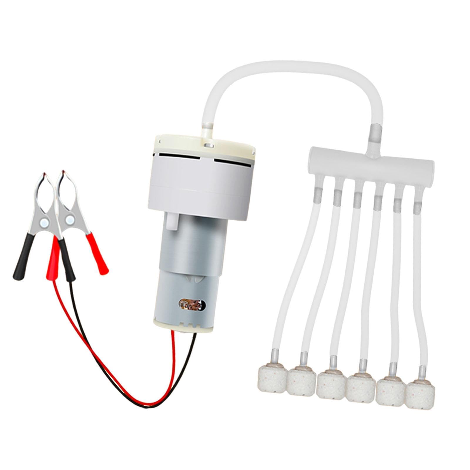 perfk Diffusore per Pompa d'Aria per Acquario Robusto con Accessori, ossigenazione, Multiuso, Portatile, Pratico, aeratore per Acquario, Silenzioso, Stile 4