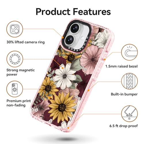 Coque iPhone 16 mignonne esthétique rose paillettes idée cadeau - 5