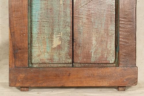 Biscottini Innentür Fenster L 61,5 x T 8,5 x H 44,5 cm - Holztür - Türen für Innen und Außen - Wohnkultur