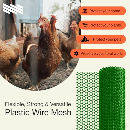 image for MaPorch Plastic Wire Mesh Fence - Green, 15.71