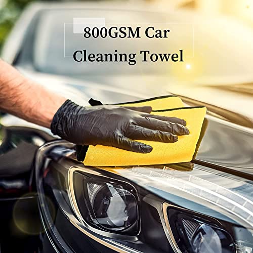 Image of Car Wash Microfiber Towel Auto Detailing Microfibar Cloth Car Cleaning Towel Drying Cloth Car Care Detailing Auto (30 x 60, Pack of 4)