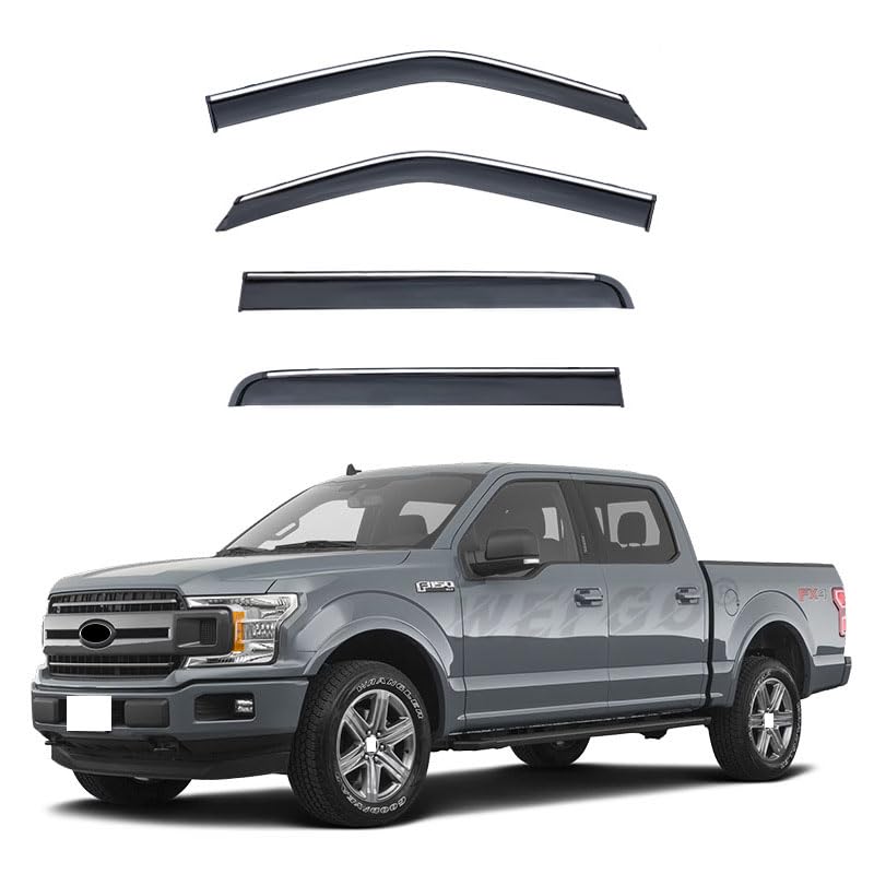 Déflecteurs de vent de voiture Ford F150 anti-pluie et pare-soleil teintés