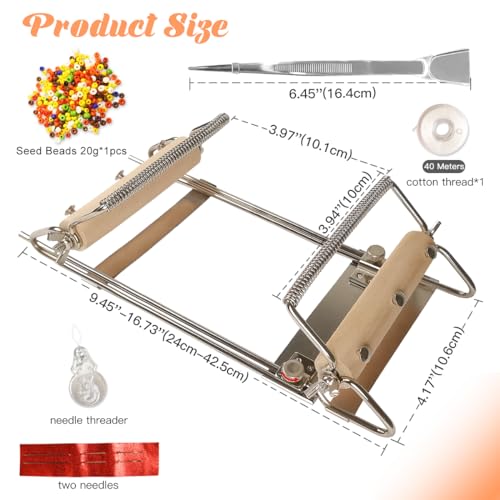 Hobbyworker 20220510 The Third Generation Beading Loom Kit With Seed Beads, Bead Needle,Beading Thread,Needle Threader,Bead Scoop And Instruction Manual,Bead Looms For Adult Jewelry Beading Supplies thumb #1