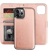 Bocasal Compatible with iPhone 12 Pro Max Wallet Case with Card Holder PU Leather Magnetic Detach...