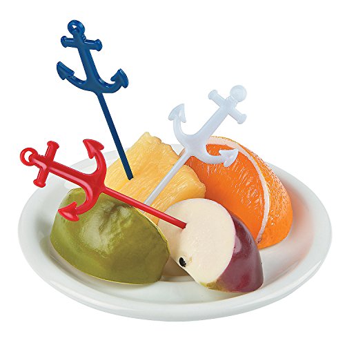 Fun Express - Plastic Anchor Picks (25pc) for Birthday Party Supplies