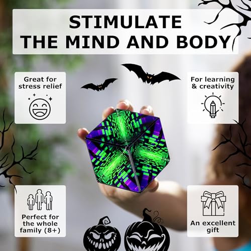 Image of Shashibo DODECA Magnetic Puzzle Cube, Sensory Fidget Toy for Adults & Kids, Stress Relief Fidget Toy for All Ages, Cool Fidget Toys for Desk, Shape Shifting Box, 100+ Possible Shapes