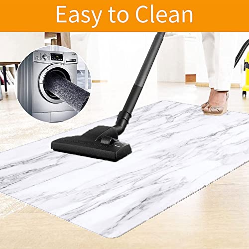 Marble Office Desk Chair Mat, Protects Hardwood Floor Under Desks, Mats For Office, Home And Gaming Floors, 30" X 48" #TOP4