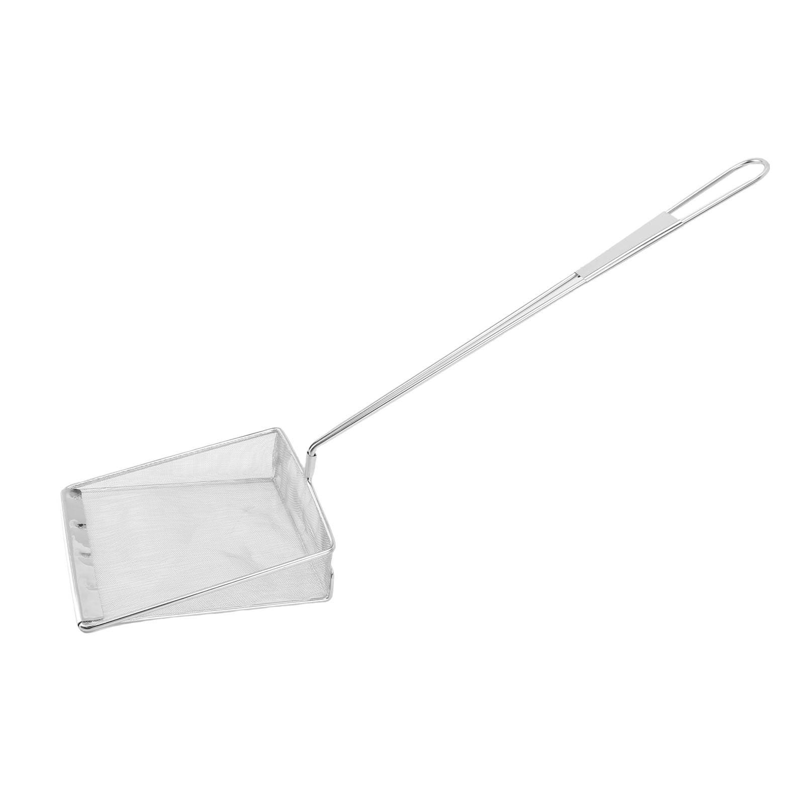 Gedourain Odpieniacz do Oleju z Drobnymi Oczkami, Kwadratowy, Sitko ze Stali Nierdzewnej, łyżka z Długim Uchwytem, ​​do Smażenia Restauracji 26,4 X 7,9 Cala dla Kucharzy