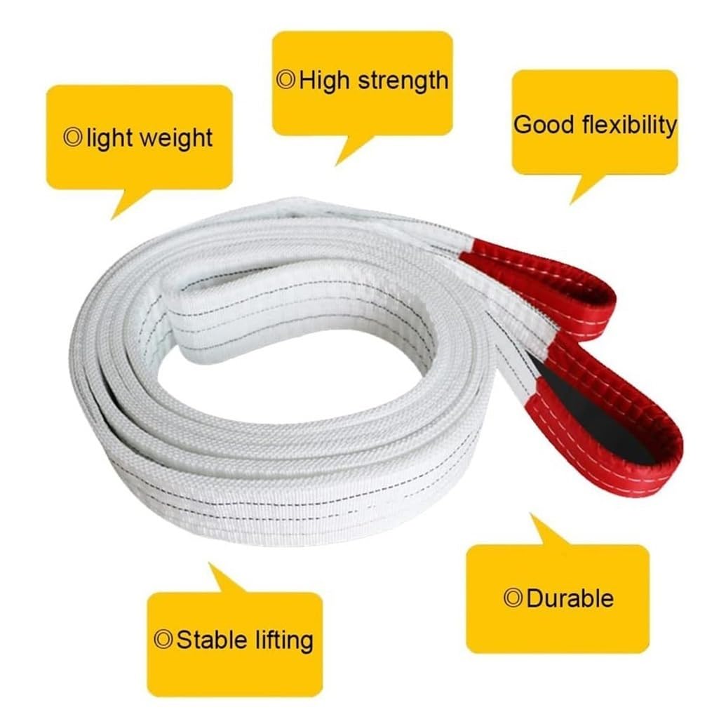 Kit de recuperación con Eslinga de Remolque de Alta Resistencia de 3'' × 35 pies con Capacidad de 55,100 LB: Cuerda de Remolque de Emergencia + grilletes de Anillo en U de Alta Resistencia d