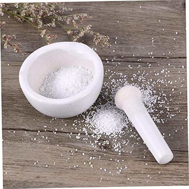 Unomor 2 Pcs Ceramic Grinding Bowl Set Sturdy Coffee Bean and Spice Pestle Household Seasoning Crush Pot for Kitchen and Restaurant Use