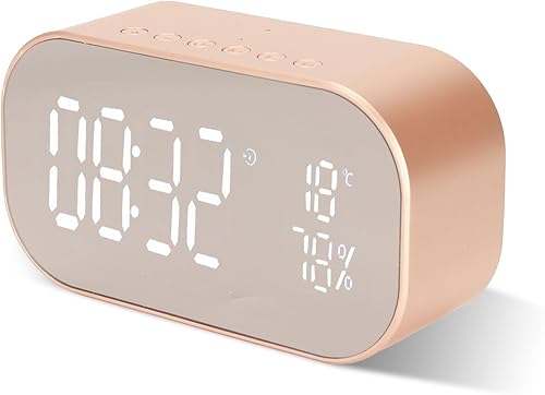 ASHATA Radio despertador digital con pantalla LED, altavoz Bluetooth, radio AM FM, reloj despertador multifunción con receptor y cable, micrófono disponible en Yaxa Peru
