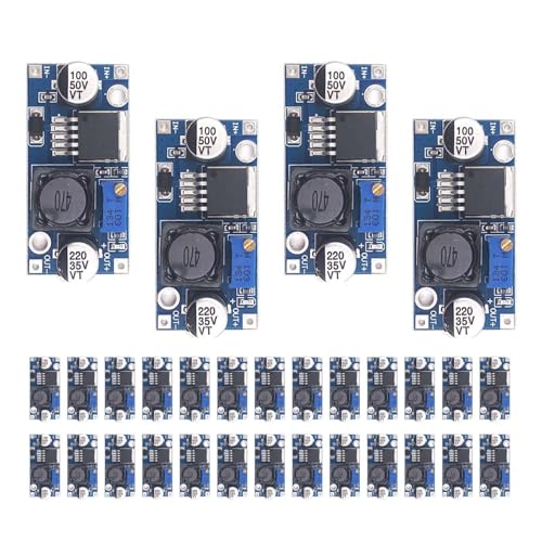 30 Packs Electronic Voltage Stabilizer Power Supply Module: Adjustable Buck Converter LM2596 DC-DC Step Down Variable Volt Regulator, Input 3.2V-40V, Output 1.25V-35V