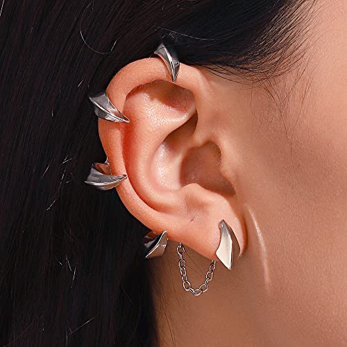 Punk Devil Ear Cuff Earring - Vintage Dragon Claw Gothic Cartilage Ear Wrap Earrings for Women - Halloween Jewelry3