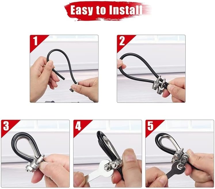 Fitness Pulley Cable,Adjustable Gym Cable Pulley System Replacement Fitness Cable for Pulley,5Mm Pulley Cable for Gym - (Color: Black)