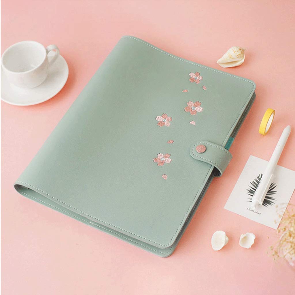 notatnik Dziennik B5 Przenośny Notebook Pokrywa Wiśni Kwiat Wzór Notatnik może zastąpić dziennik wewnętrzny Page Prosta miękka twarz najlepszy prezent (Color : Blue)