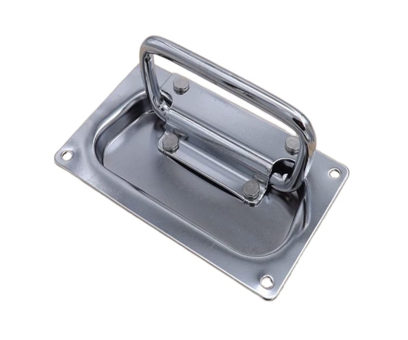 ROHCGHC recessed Foldable Handle, Folding Air Box Handle with Embedded and Thickened Cover Lock up Wooden Case Toolbox(120)